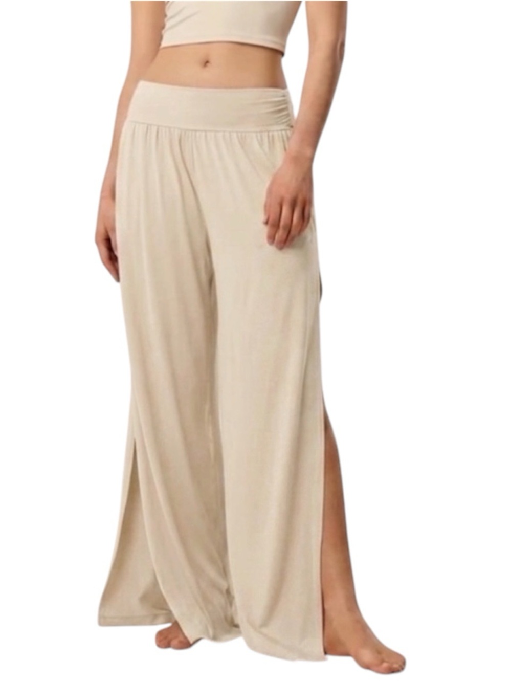 NWT Aerie Offline Go With The Flow Slit Pants Size Small